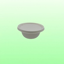 圓形白色環保紙碗連蓋